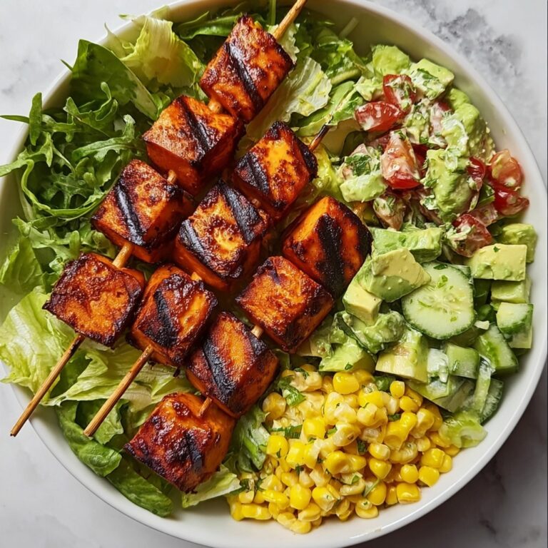 BBQ Chicken Skewer Salad Recipe