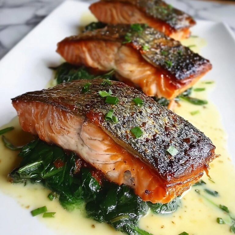 Blackened Salmon Stuffed with Spinach and Parmesan Recipe