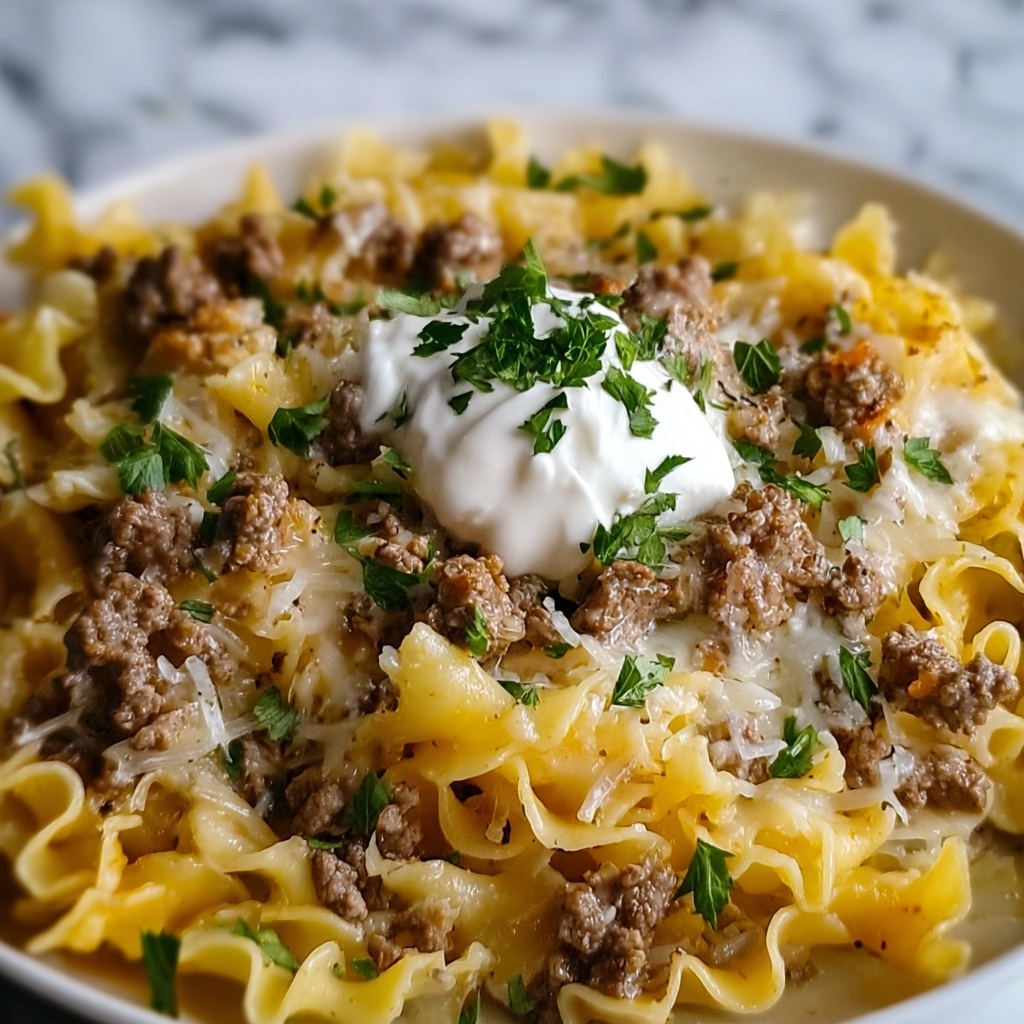 Sour Cream Beef Noodle Casserole Recipe - Recipe Image