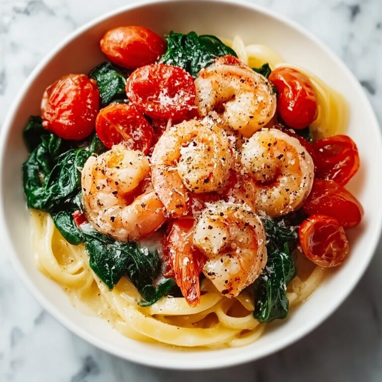 Tomato Spinach Shrimp Pasta Recipe