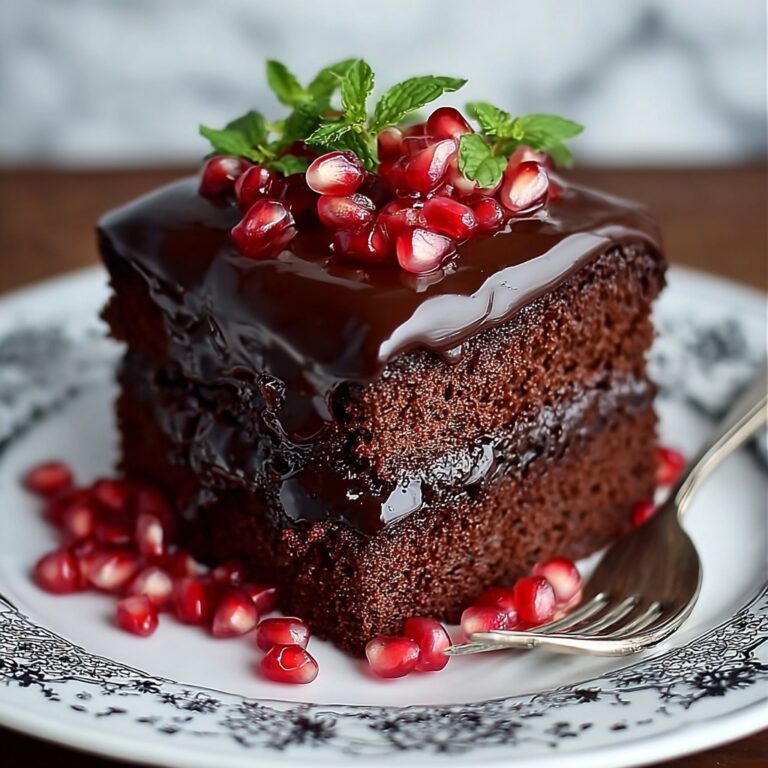 Chocolate Sponge Cake with Pomegranate Ganache Recipe