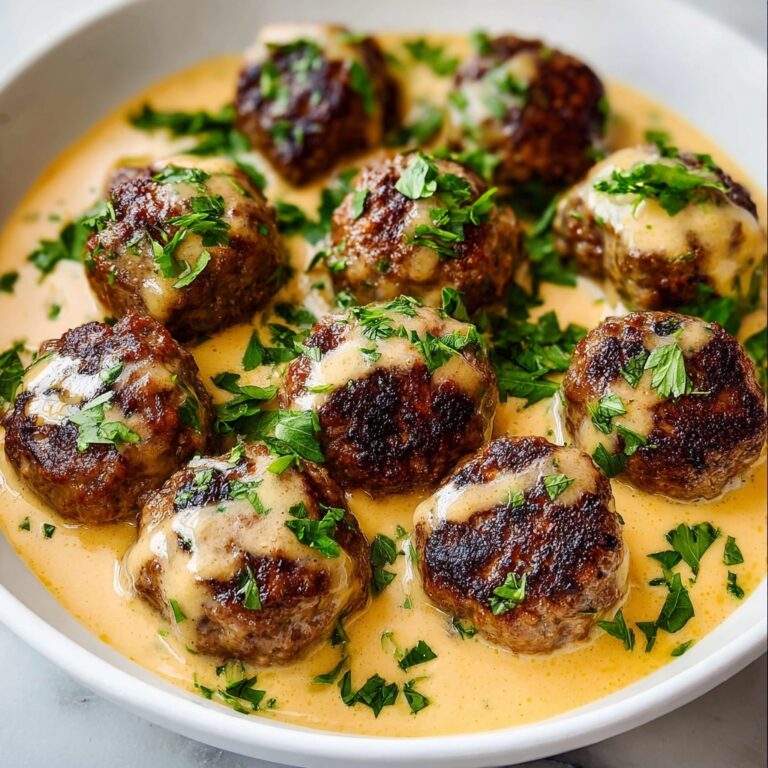 Philly Cheesesteak Meatballs in Rich Cheese Sauce Recipe