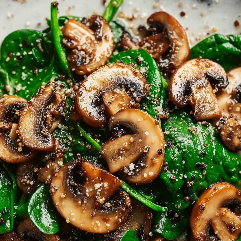 Easy Sautéed Mushrooms with Spinach Recipe