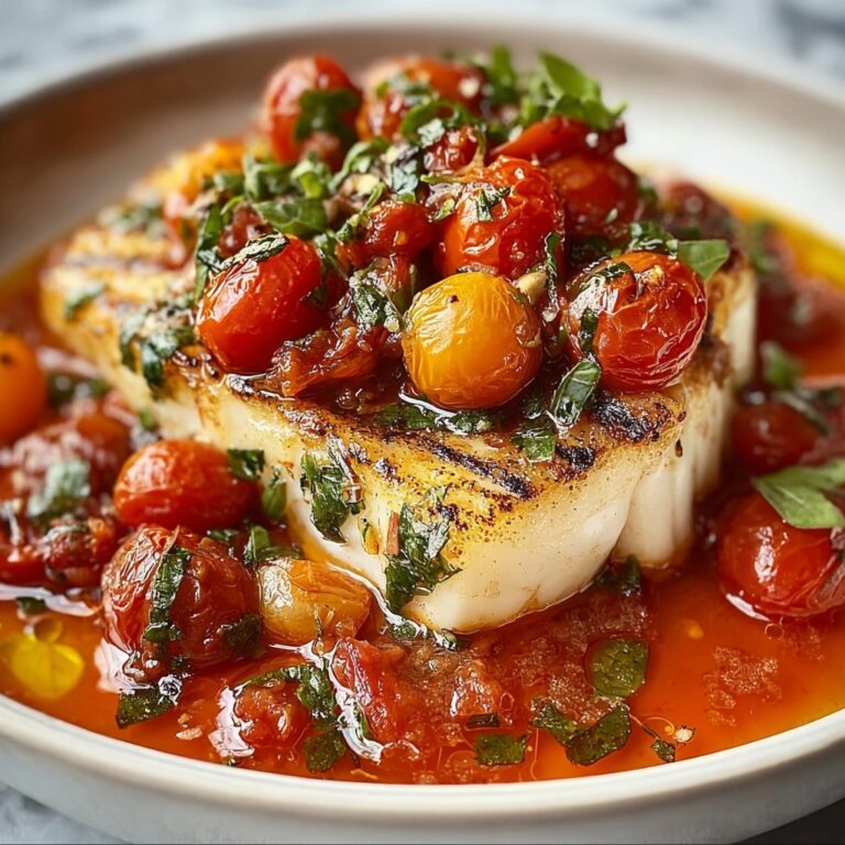 Pan-Seared Mediterranean Cod in Tomato Basil Sauce Recipe