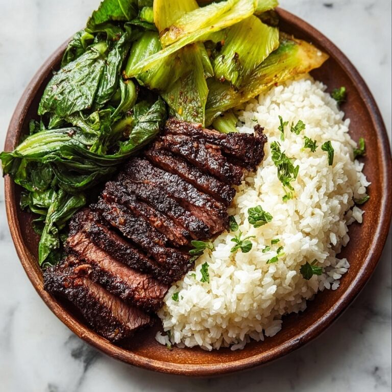 Herby Lemon Garlic Steak and Rice Recipe
