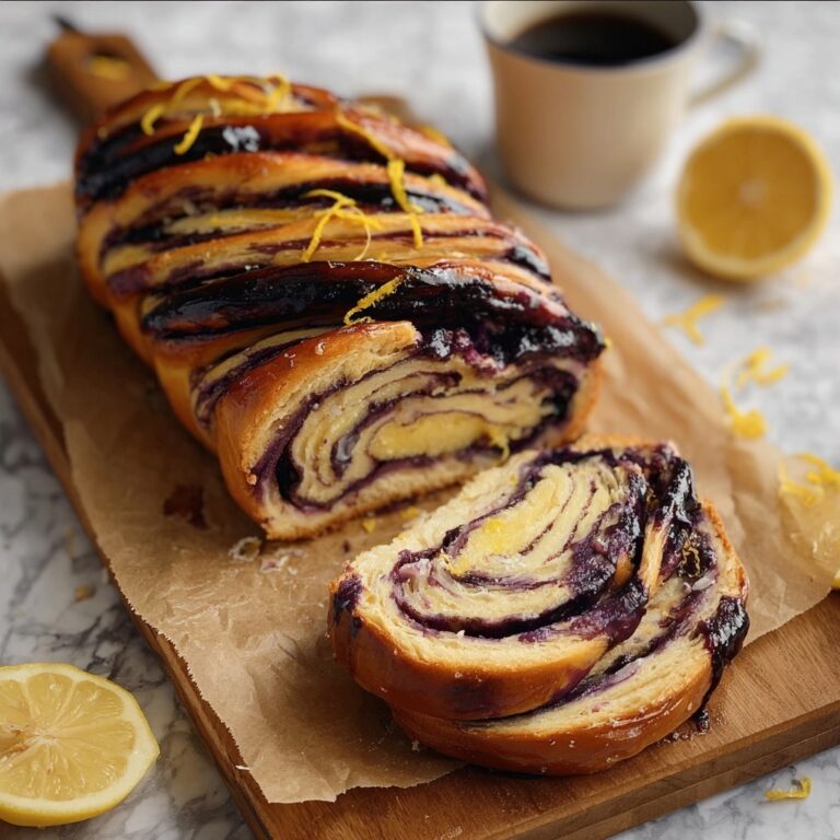 Blueberry Lemon Sourdough Babka Recipe