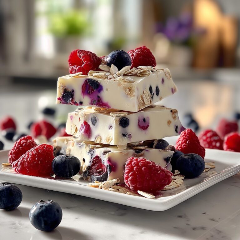 Frozen Yogurt Bark with Berries and Granola Recipe