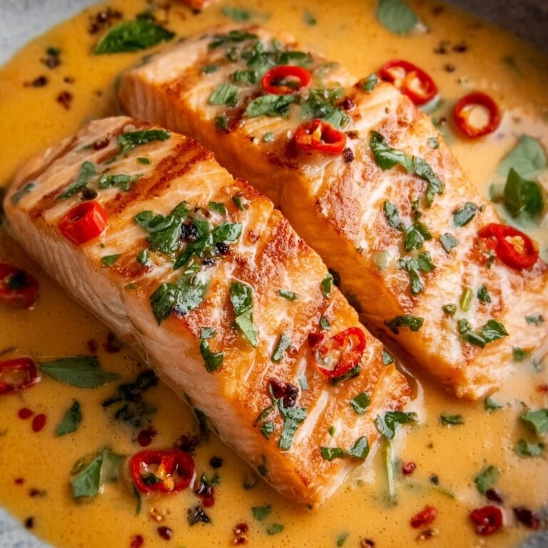 Creamy Roasted Red Pepper Salmon Recipe