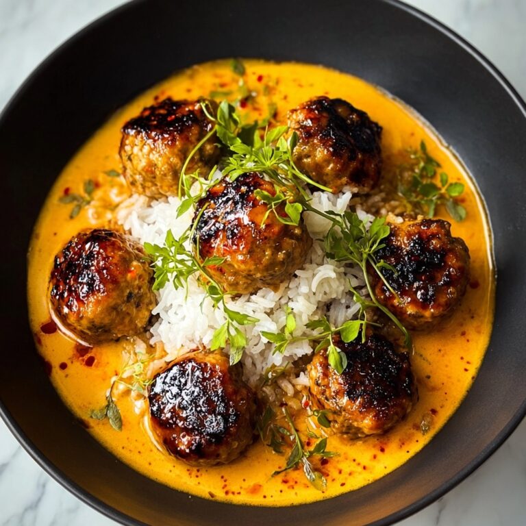 Creamy Coconut Gochujang Chicken Meatballs Recipe