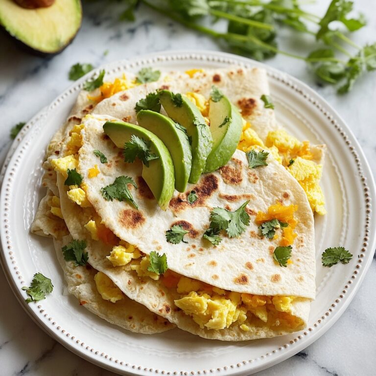 Egg & Avocado Breakfast Quesadilla Recipe