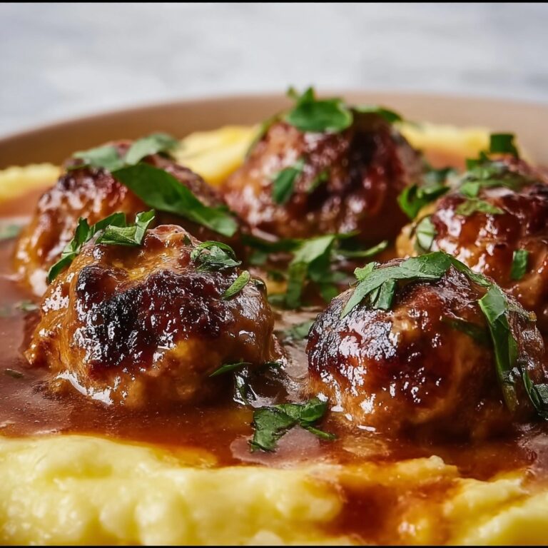 Meatball & Mashed Potato Bake Recipe