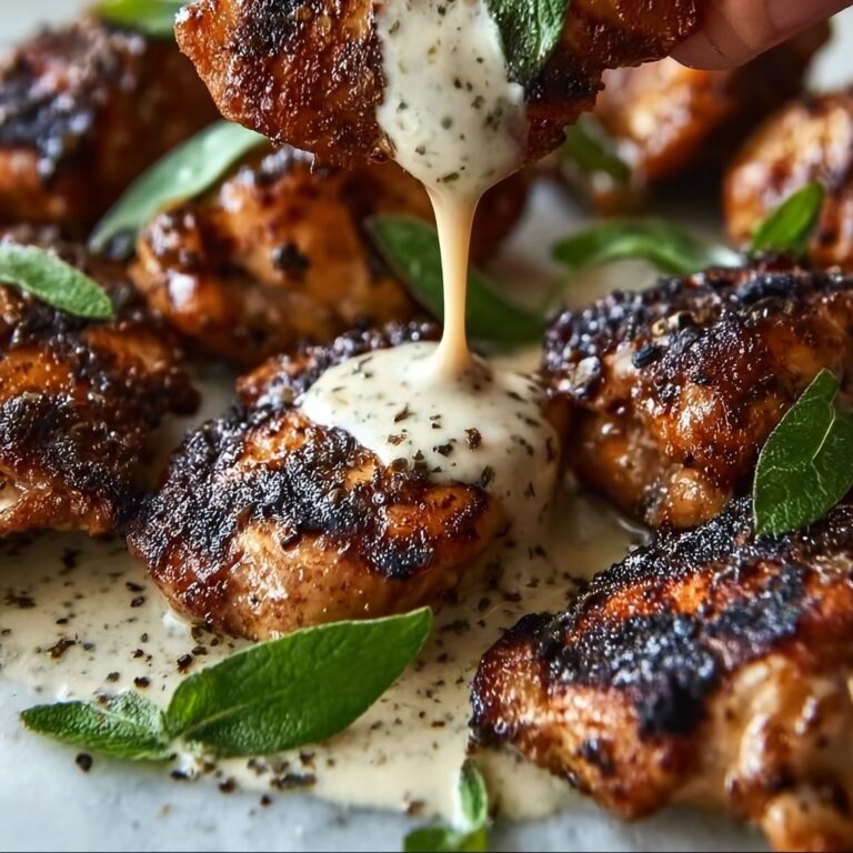 Grilled Chicken Bites with Creamy Garlic Sauce Recipe