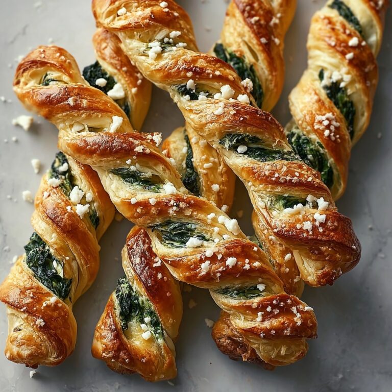 Spinach and Feta Puff Pastry Twists Recipe