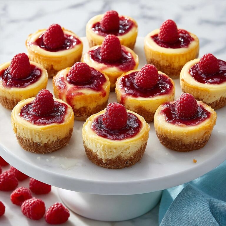 Lemon Mini Cheesecakes with Berry Swirl Recipe