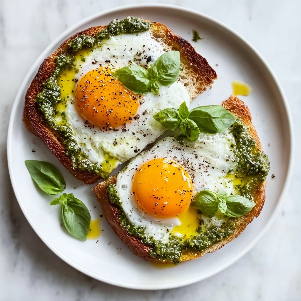 Pesto Eggs with Herbed Goat Cheese on Sourdough Toast Recipe - Recipe Image