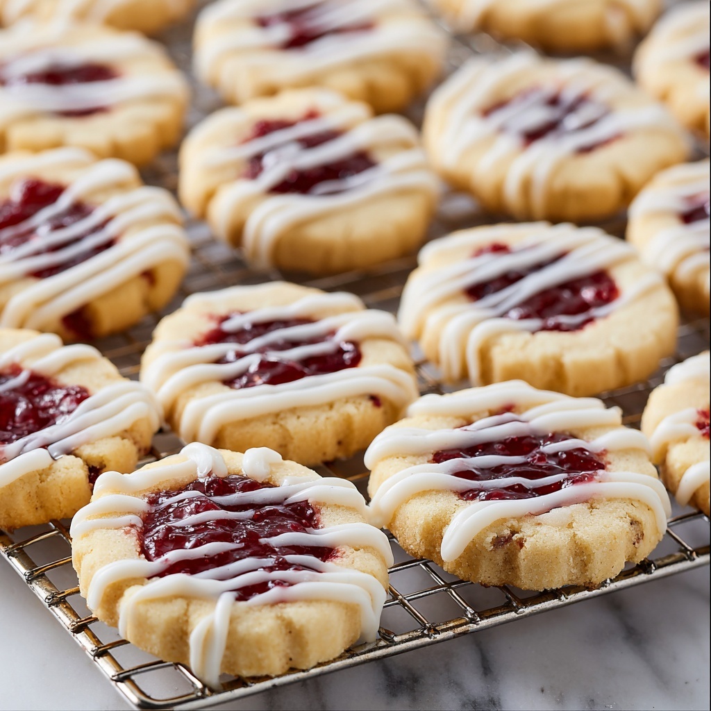 Raspberry Almond Shortbread Cookies Recipe - Recipe Image