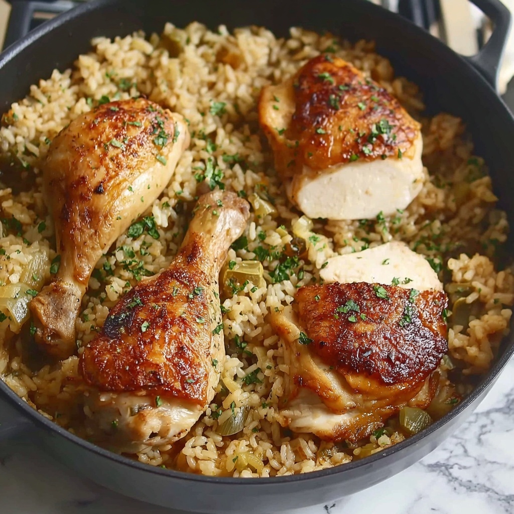 One Pot Sticky Coconut Rice & Chicken Recipe - Recipe Image