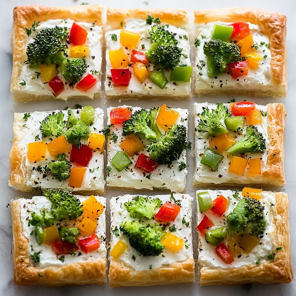 Crescent Roll Veggie Pizza with Cream Cheese Recipe - Recipe Image