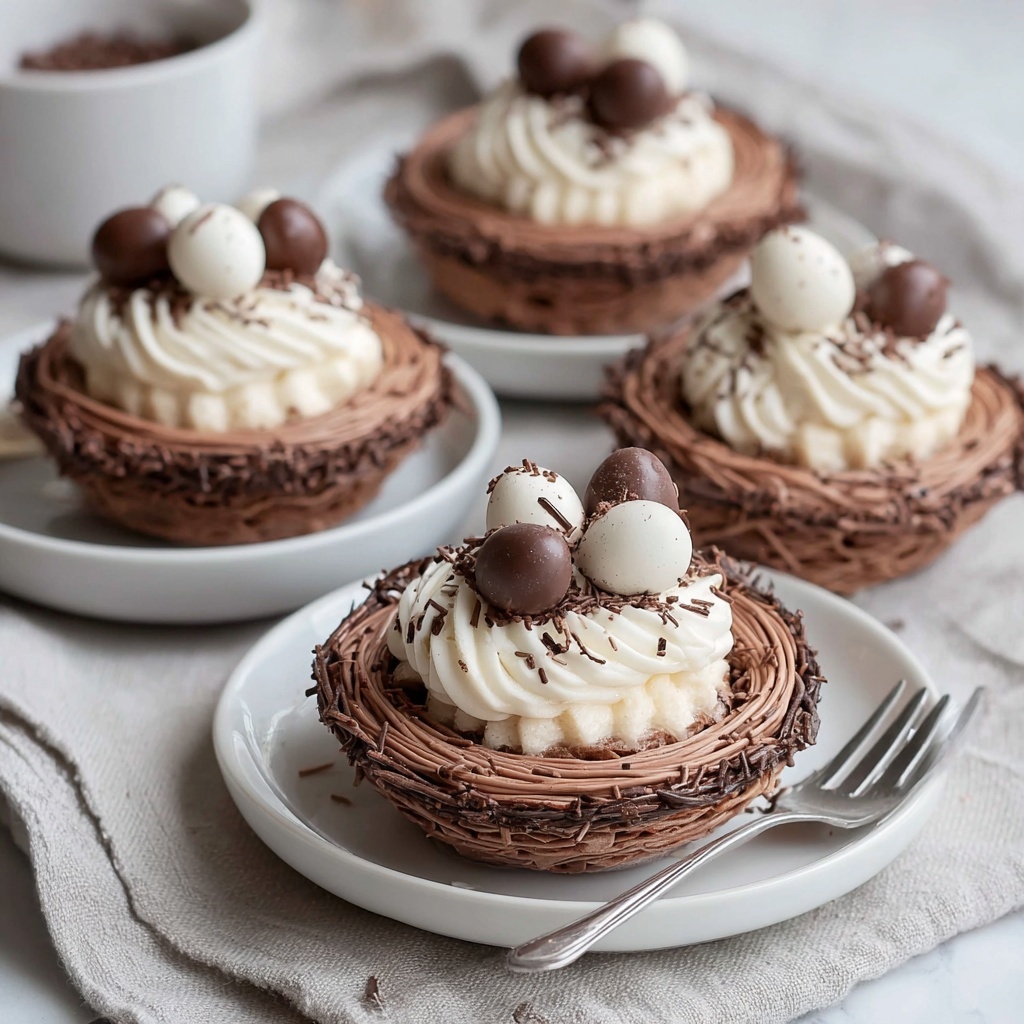 Delightful Chocolate Meringue Easter Nests Recipe - Recipe Image