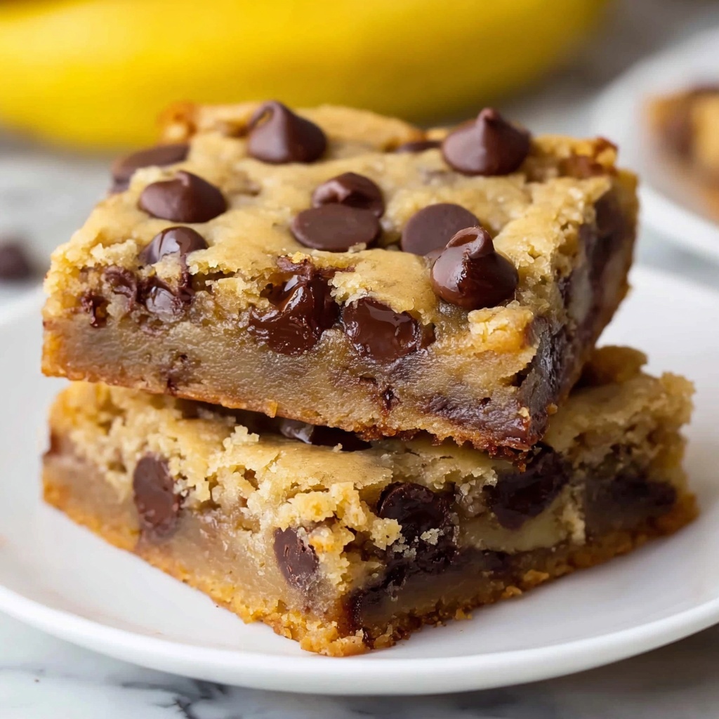 Peanut Butter Chocolate Chip Banana Bars Recipe - Recipe Image