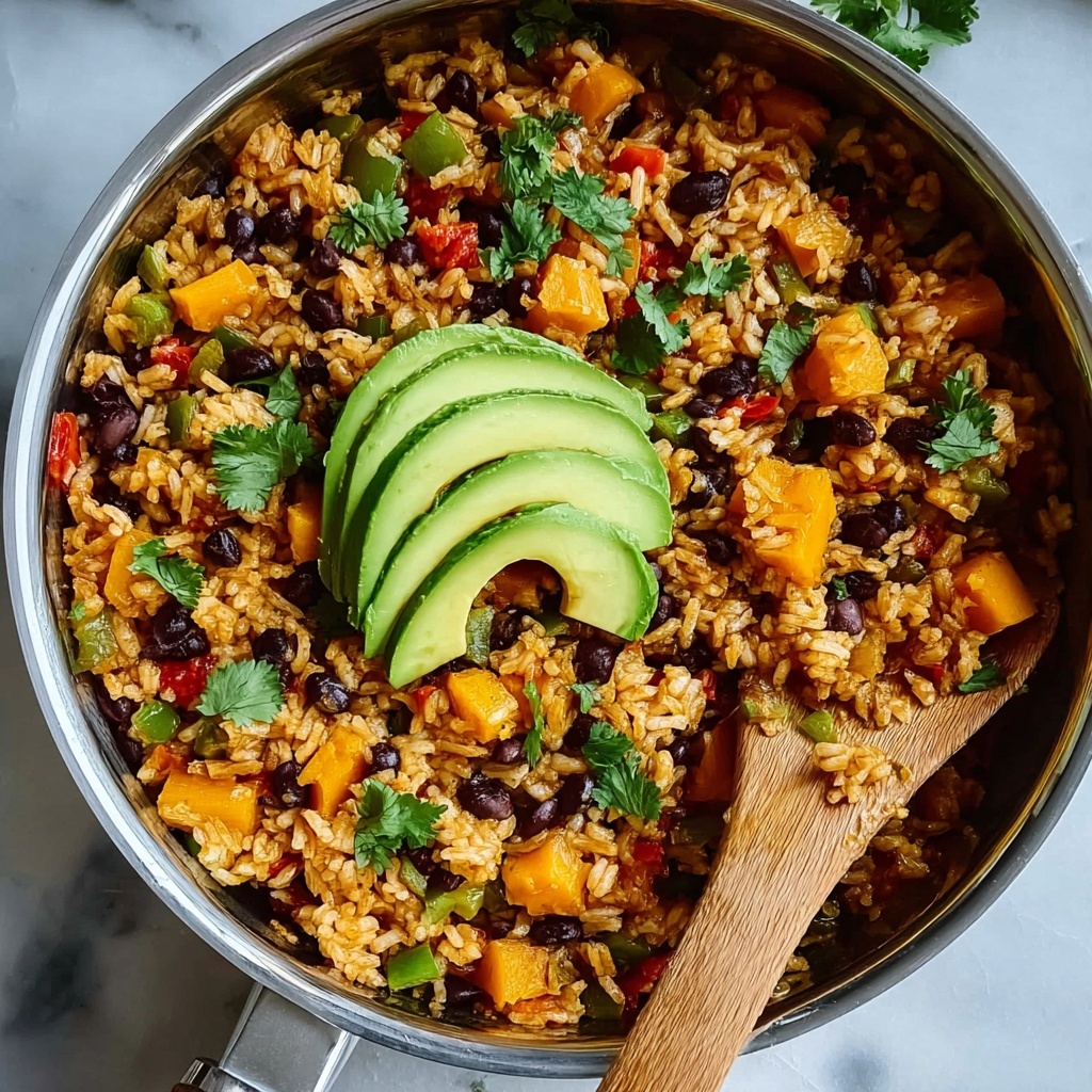 Southwest Sweet Potato Black Bean & Rice Skillet Recipe - Recipe Image