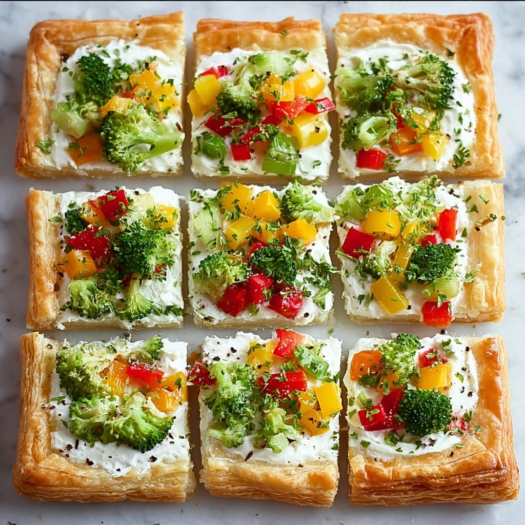 Crescent Roll Veggie Pizza with Cream Cheese Recipe - Recipe Image