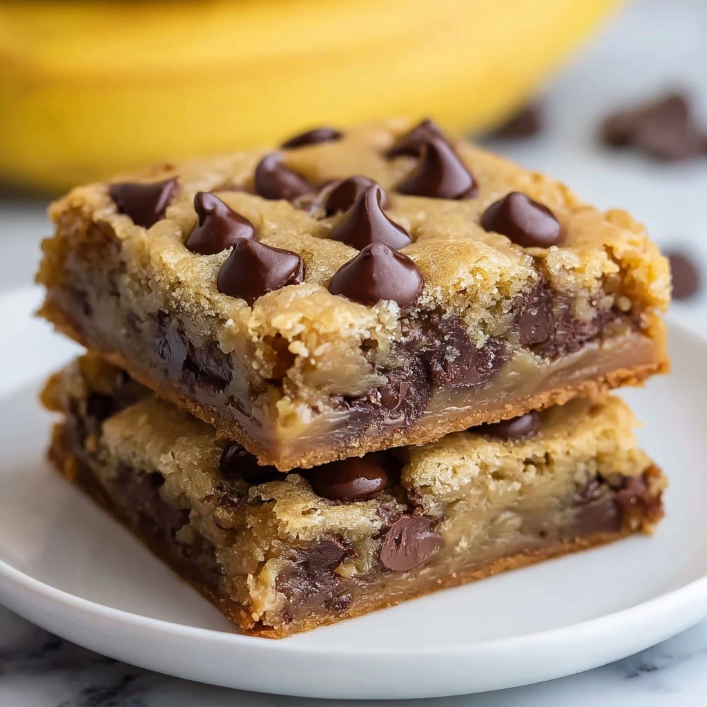 Peanut Butter Chocolate Chip Banana Bars Recipe - Recipe Image