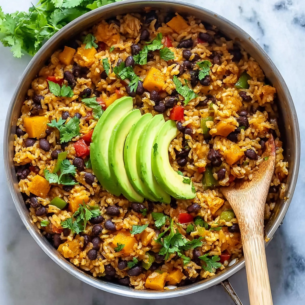 Southwest Sweet Potato Black Bean & Rice Skillet Recipe - Recipe Image