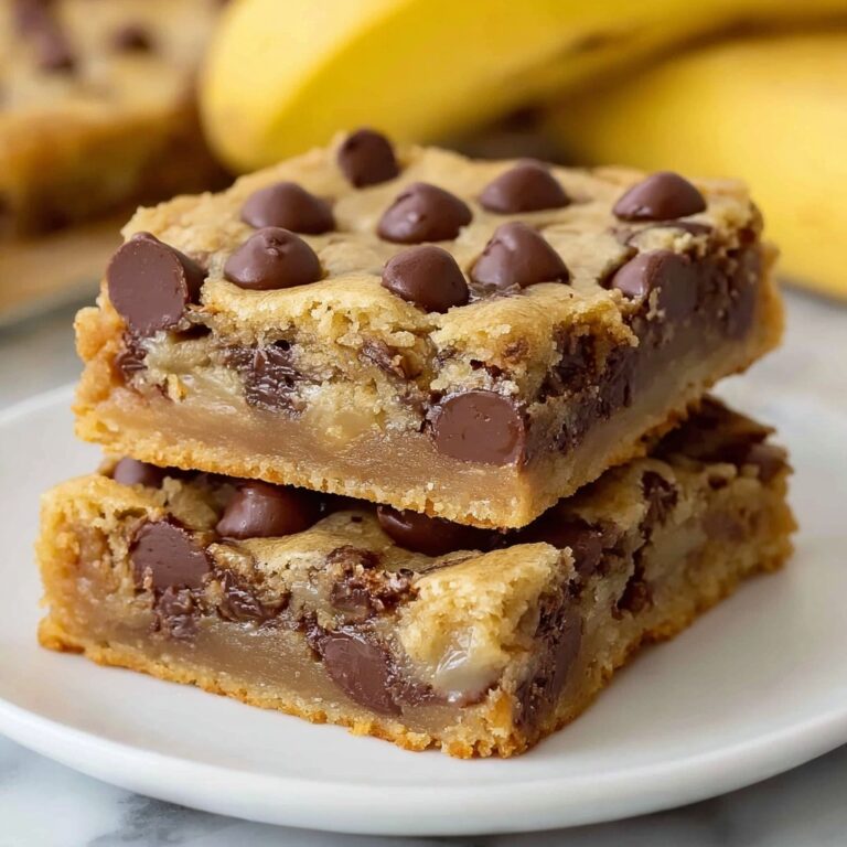 Peanut Butter Chocolate Chip Banana Bars Recipe